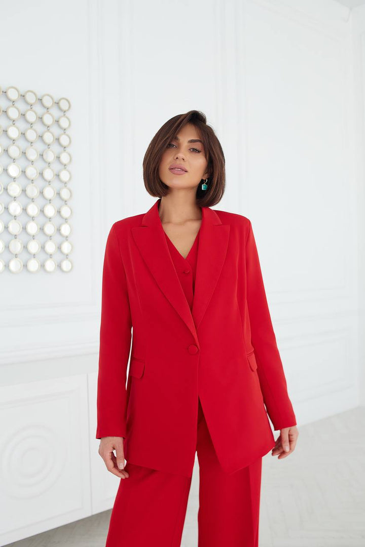 Red three piece suit "Oversize classy"