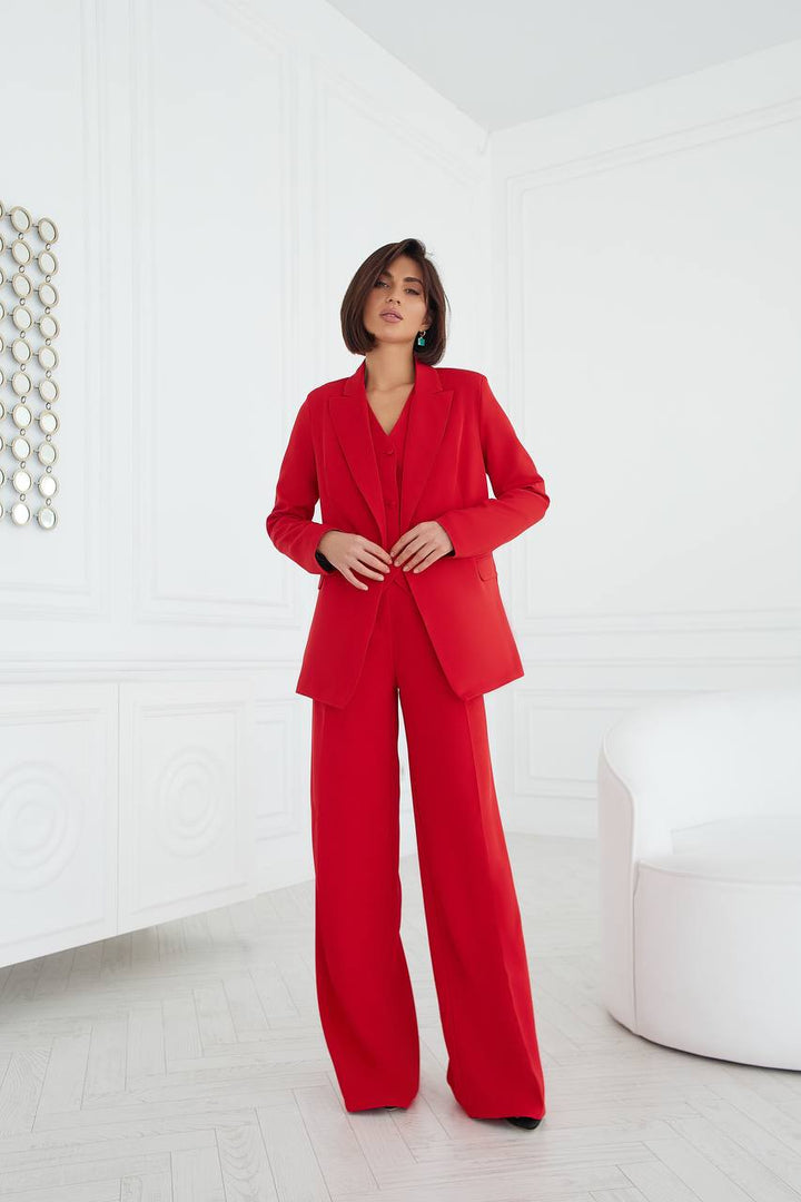 Red three piece suit "Oversize classy"