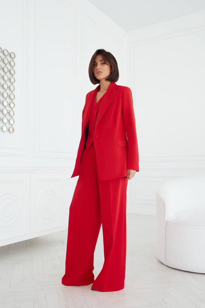 Red three piece suit "Oversize classy"